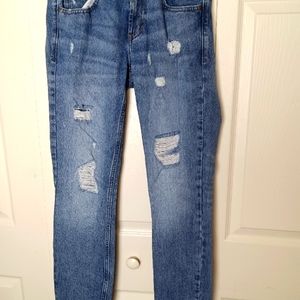 PAC SUN Jeans Skinny 28x32 Highly Distressed Medium Wash PACSUN Straight Leg